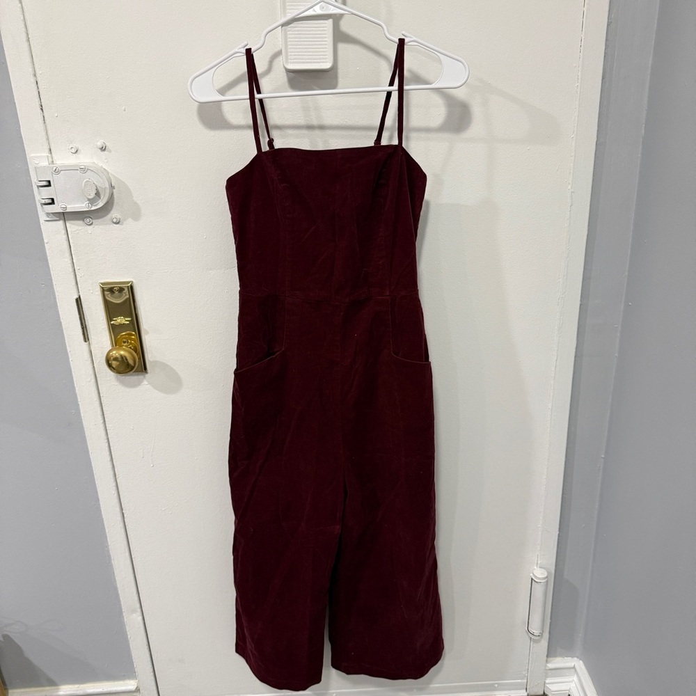 Lulus Red Corduroy Jumpsuit